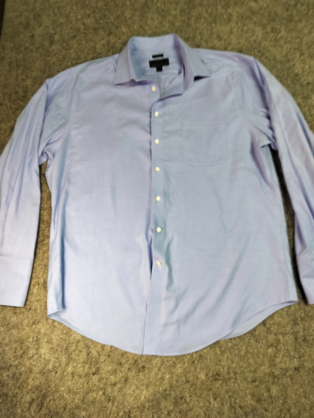 Jos. A. Bank Reserve Wrinkle Resistant Tailored Fit Blue Dress Shirt 18 37